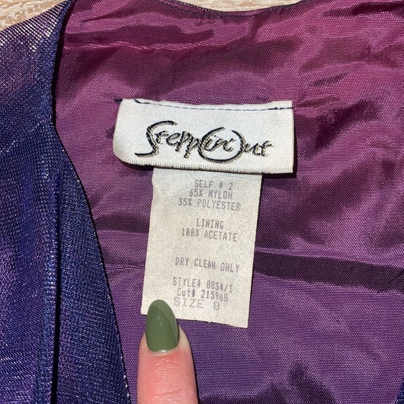 Vintage Steppin out bolero jacket purple lame - Picture 3 of 6